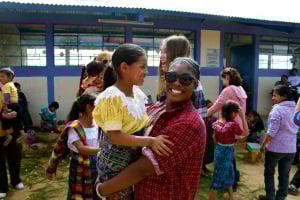 Diamante and student from Cacabal II, school built by Lauralton students in 2013.